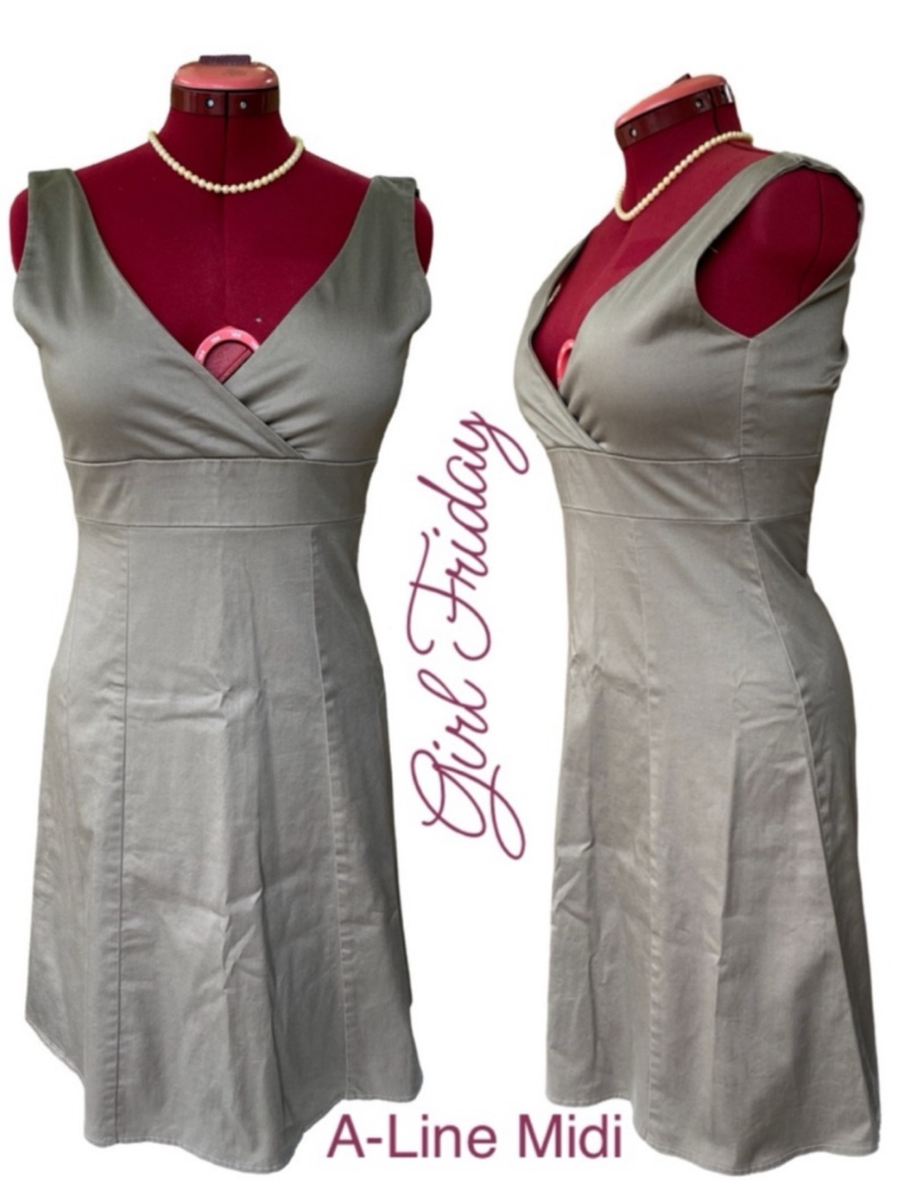 Anthropologie Dress Midi A Line